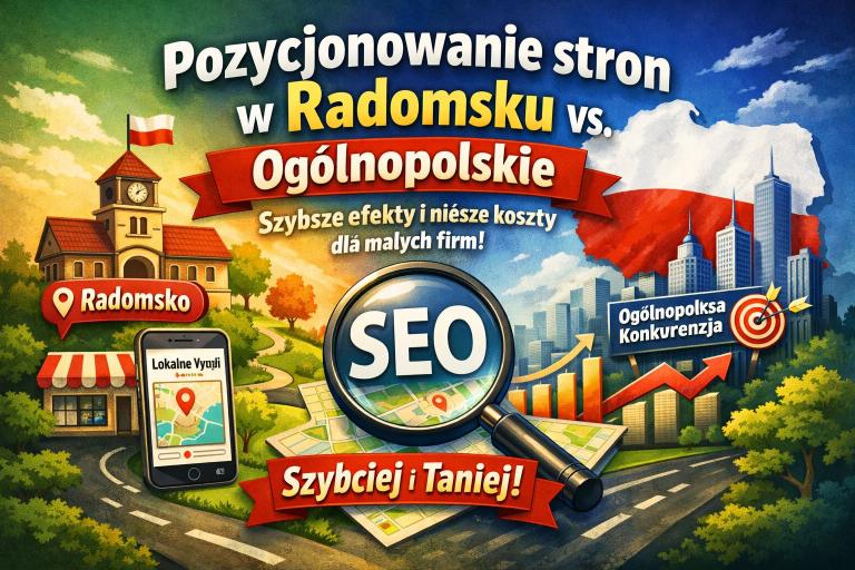 Pozycjonowanie stron w Radomsku vs. ogólnopolskie – jakie są różnice?