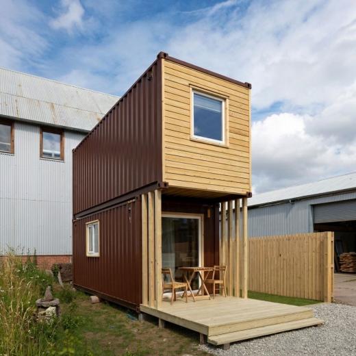 Nowoczesny Dom Modułowy w Stylu Skandynawskim - przód