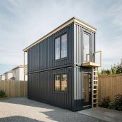 Luksusowy Domek Modułowy "The Diamond Cube" Kontener Mieszkalny - tył