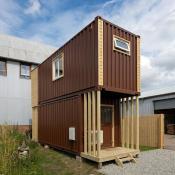 Nowoczesny Dom Modułowy w Stylu Skandynawskim - tył